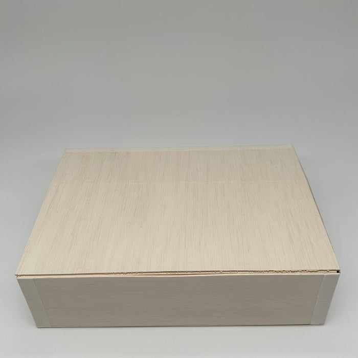 8"x11"x3" Vento Balsa Wood Collapsible Box with Attached Lid and 3 Dividers