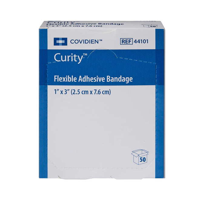 Curity Plastic Adhesive Strip, Tan, Sterile, 1" x 3"