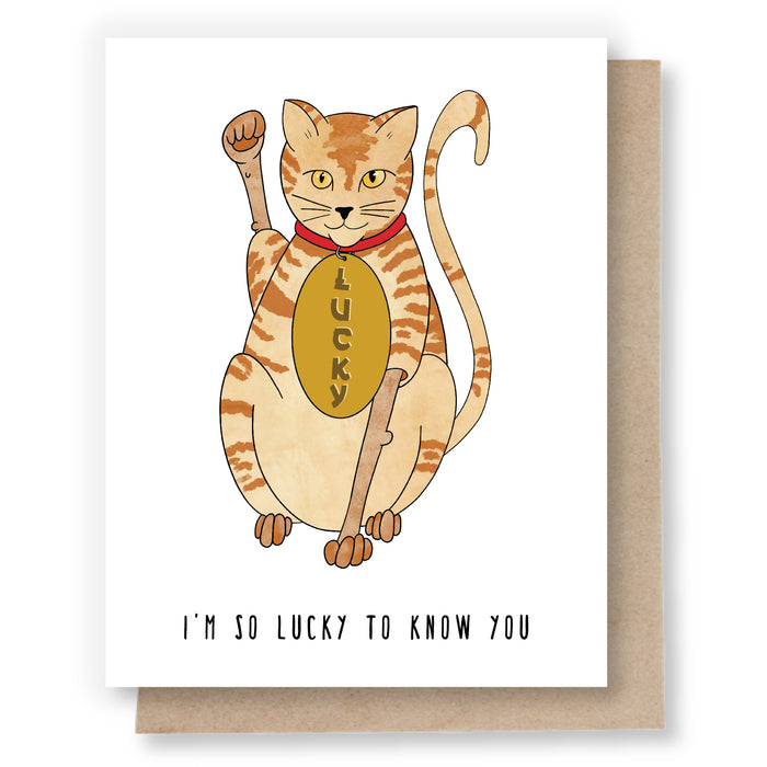 I'm so Lucky to Know You Card by Sweet Pea Cole