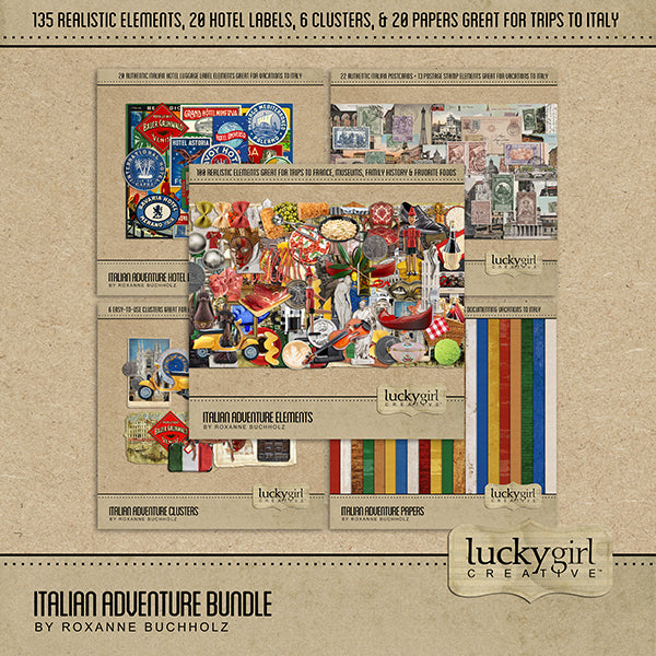Italian Adventure Digital Scrapbook Kit