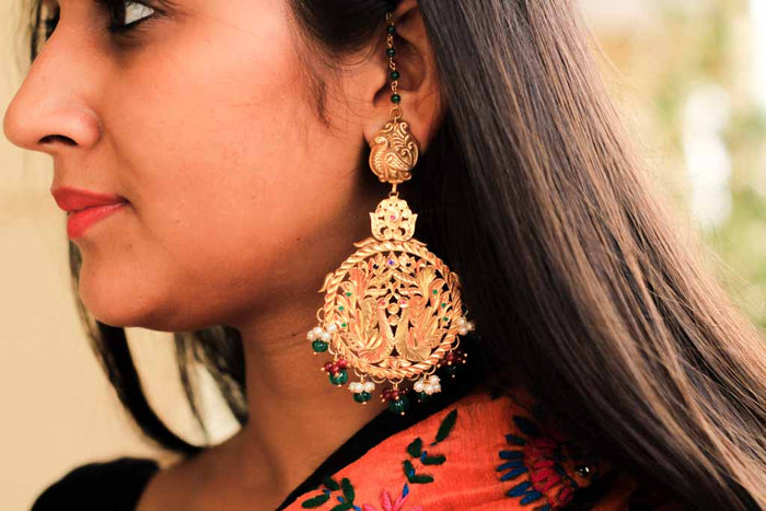 Tattva Jodhpuri Art Chandbalis