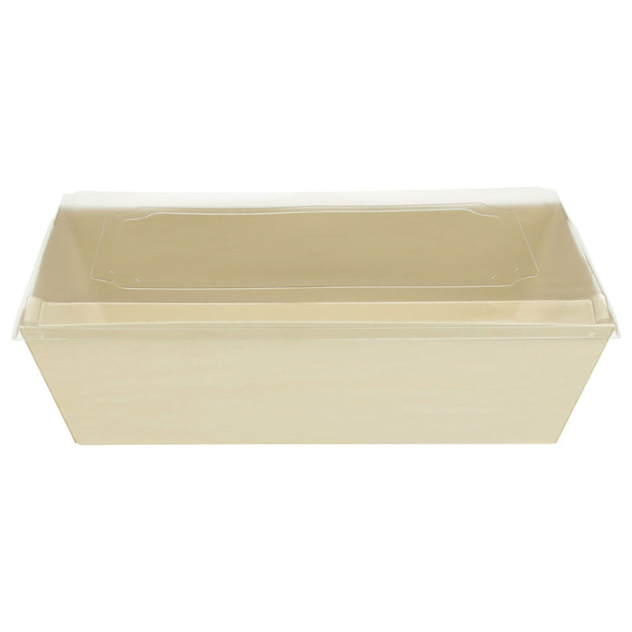 11.8"x15" Large Balsa Wood Tray with Clear PET Lid