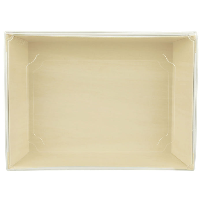 11.8"x15" Large Balsa Wood Tray with Clear PET Lid