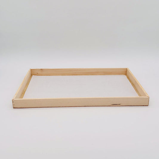 14"x21"x1" Solid Wood Tray (Paper Lined)