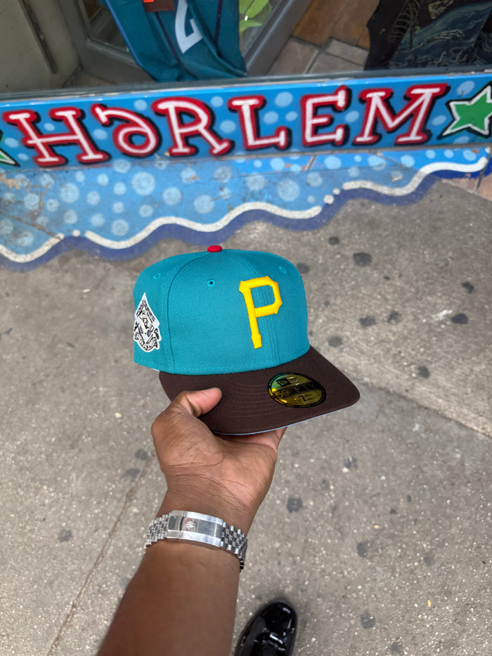 Pittsburgh Pirates Shark Teal & Burnt Wood 1960 World Series Sky Blue UV