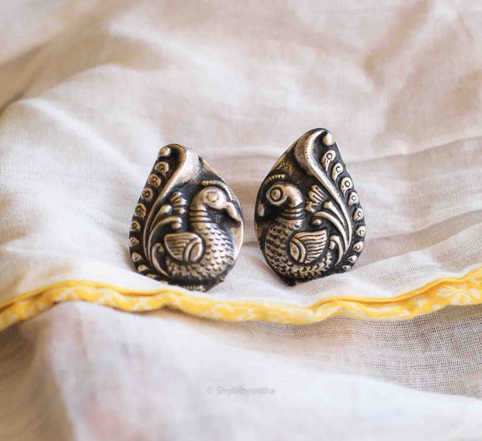 Adya Dancing Peacock studs