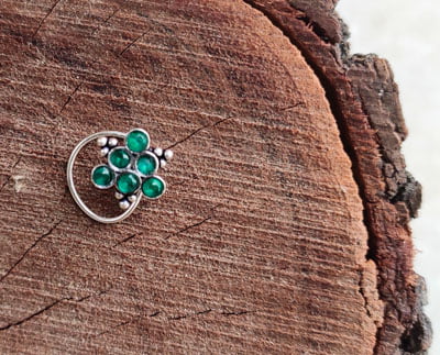 Adya Green Nose Ring