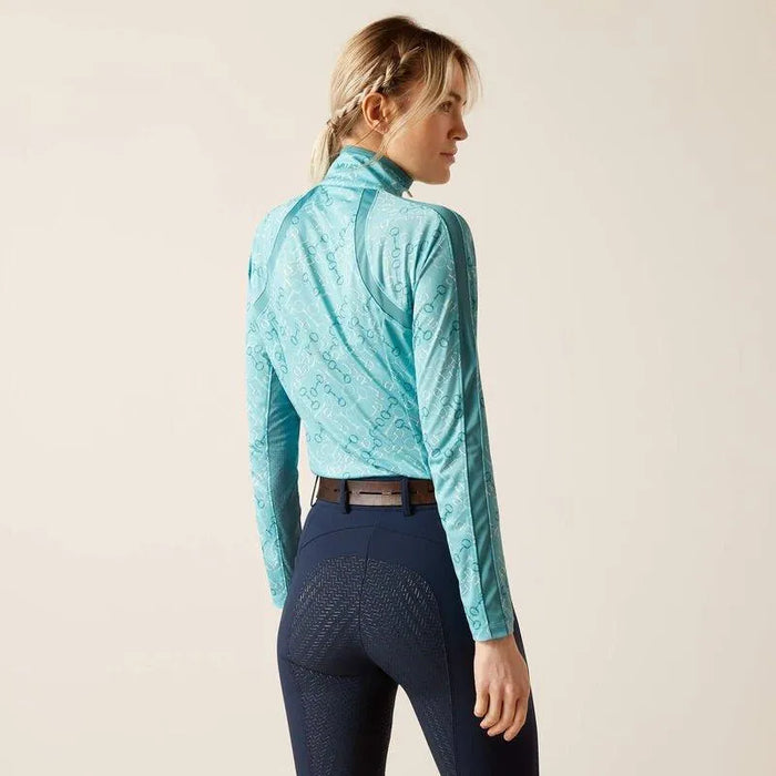 Ariat SS24 Womens Sunstopper 3.0 Long Sleeve Base Layer - Marine Blue Bit - L