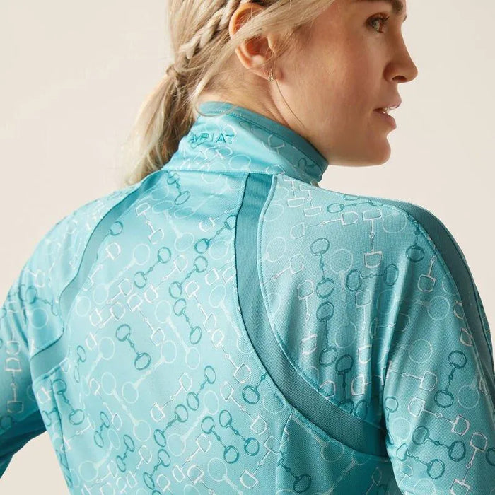 Ariat SS24 Womens Sunstopper 3.0 Long Sleeve Base Layer - Marine Blue Bit - L