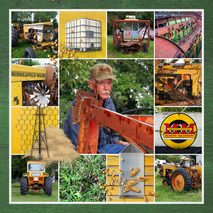 The Around the Farm Mega Bundle by Lucky Girl Creative explores life around the farm, barn, and garden. With modern agriculture machinery and tractor equipment, barnyard animals, crops, feed and seed, garden vegetables, and vintage farm elements, this digital scrapbooking collection will showcase your farm photos in authentic style. Also great for documenting farm field trip visits, 4H projects, or state and county fairs.