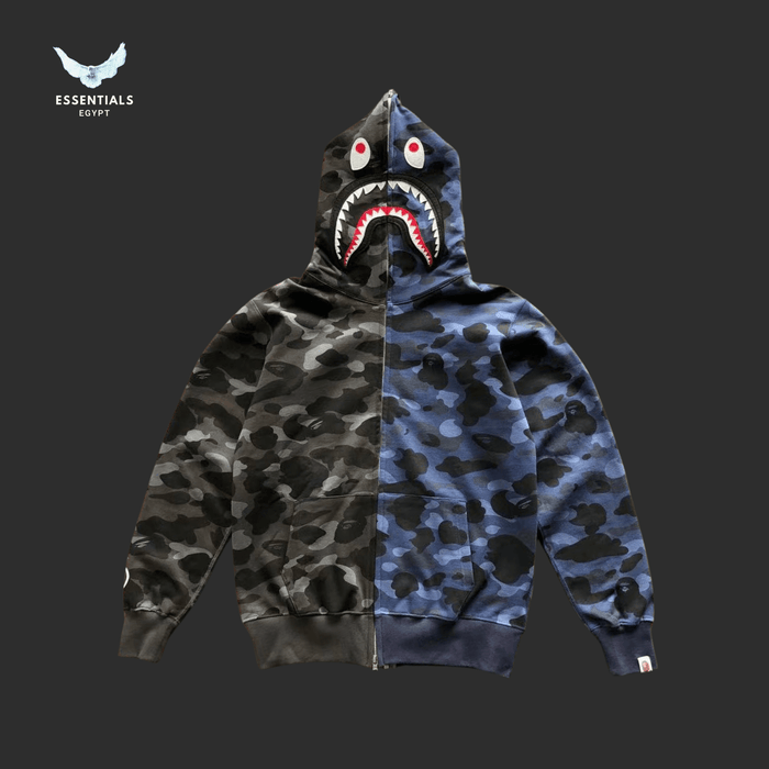 BAPE Shark Hoodie – Red, Purple & Blue Camo Series - ESSENTIALS EGYPT