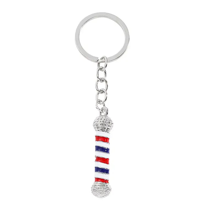 Barber Pole Keychain