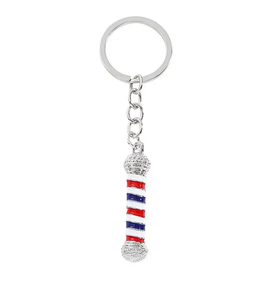 Barber Pole Keychain