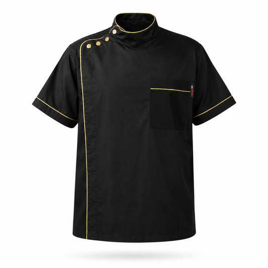 Black Ice Professional Barber Jacket - Chic Black