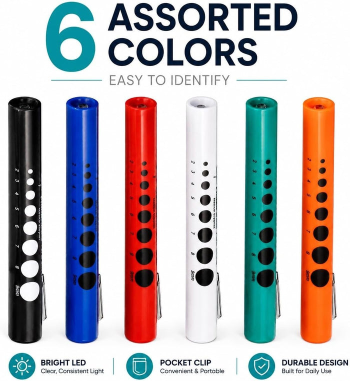 Bovie Disposable Penlight with Pupil Gauge, 6 Count - 66RN-Single - LL Medico