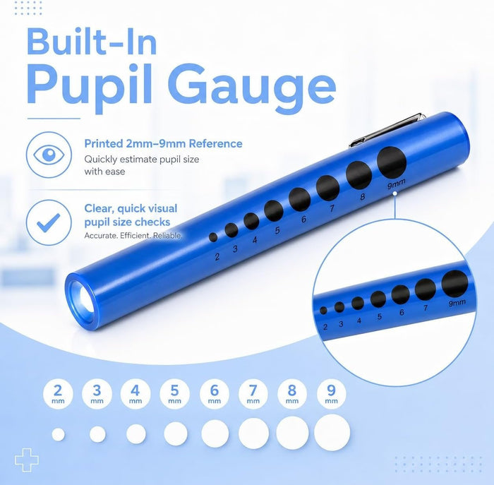 Bovie Disposable Penlight with Pupil Gauge, 6 Count - 66RN-Single - LL Medico
