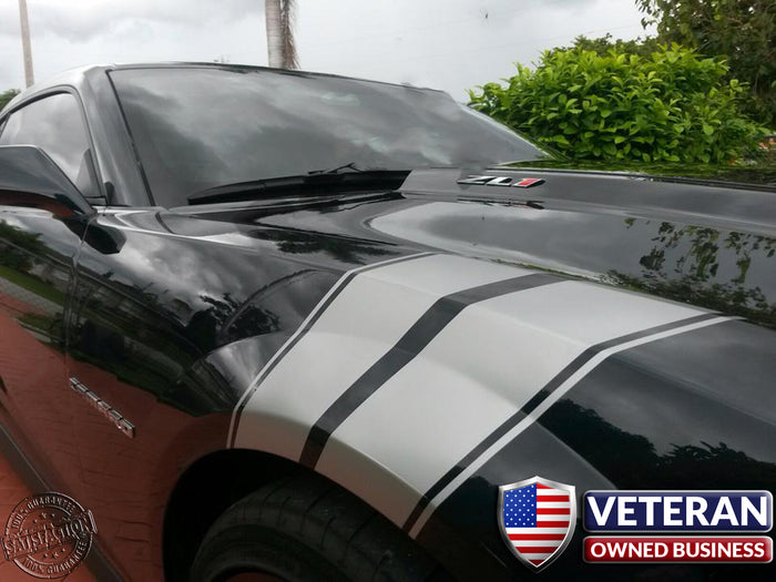 Camaro Fender Hash Bars Pin Stripe Grand Sport vinyl stripes Both Sides Chevy-0048