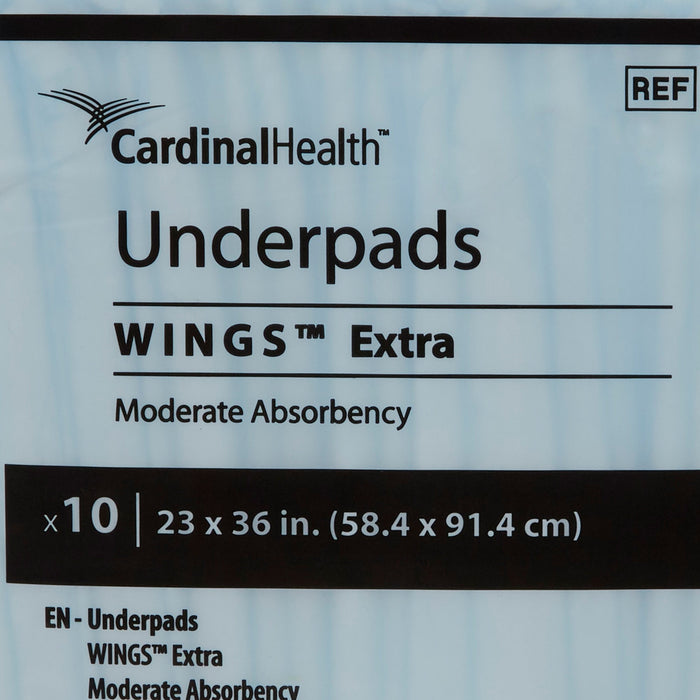 Cardinal Health Wings Extra Underpads, Moderate Absorbency - 1093-Pack - LL Medico