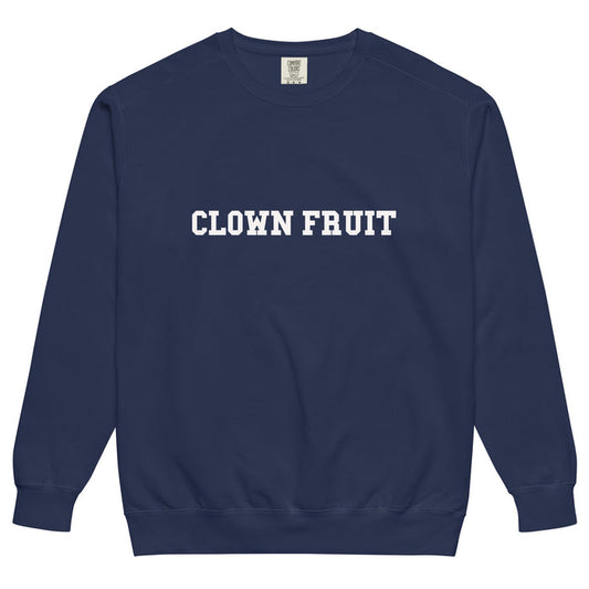 Clown Fruit “COLLEGE OF CHAOS” SWEATSHIRT | garment-dyed sweatshirt - Phoenix Artisan Accoutrements