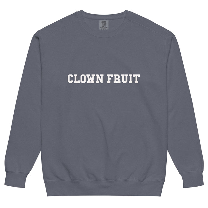 Clown Fruit “COLLEGE OF CHAOS” SWEATSHIRT | garment-dyed sweatshirt - Phoenix Artisan Accoutrements