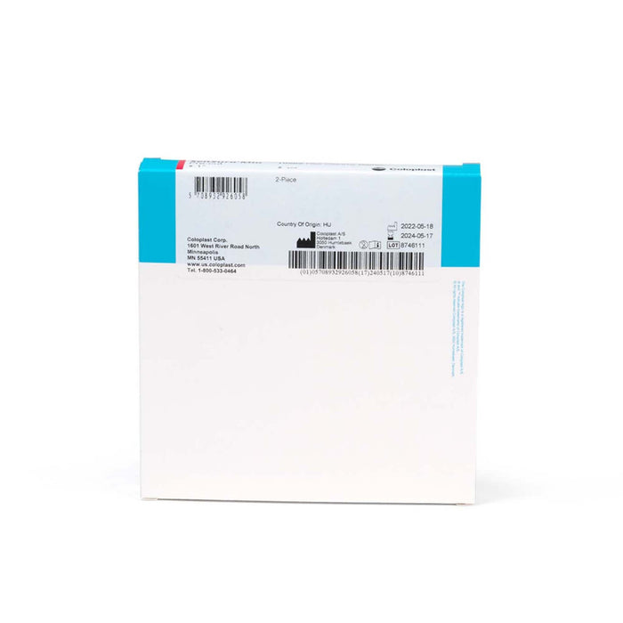 Coloplast SenSura Mio Flex Two-Piece Skin Barrier, Flat, Pre-Cut, 50 mm Flange, Red