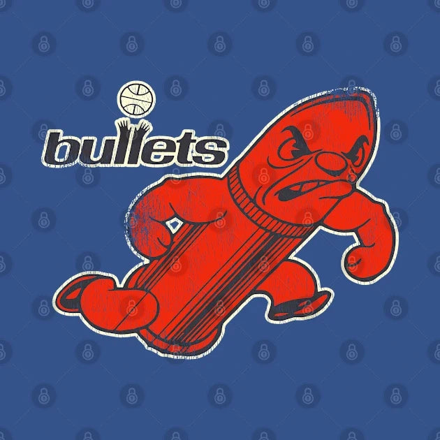 Defunct Washington Bullets 'Bullet Man' T-Shirt