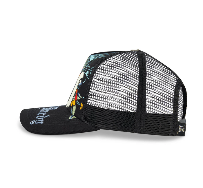 Ed Hardy Black TIGER SKULL TRUCKER HAT