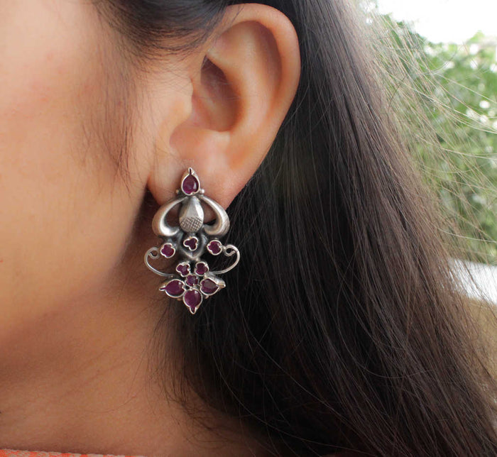 Essence Ruby studded Classic Earrings