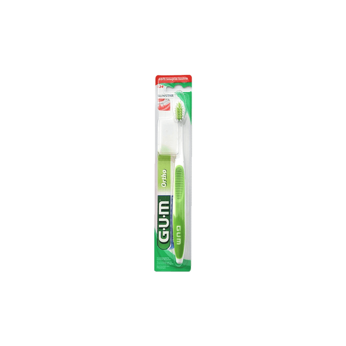 GUM Orthodontic Soft Toothbrush 4RW 124M, Manual Toothbrushes