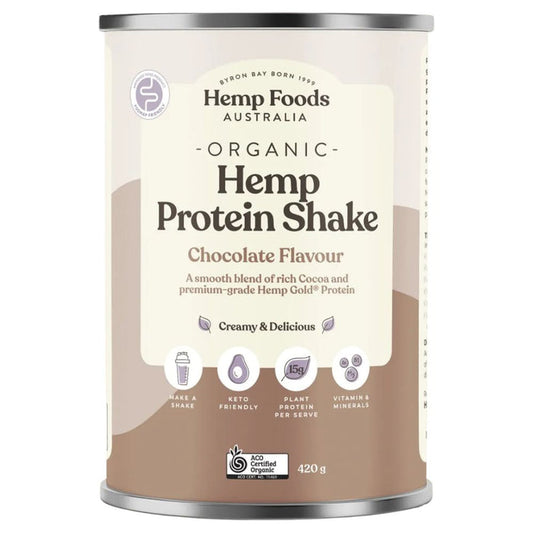 Hemp Foods Australia Organic Hemp Protein Shake - Chocolate 420g