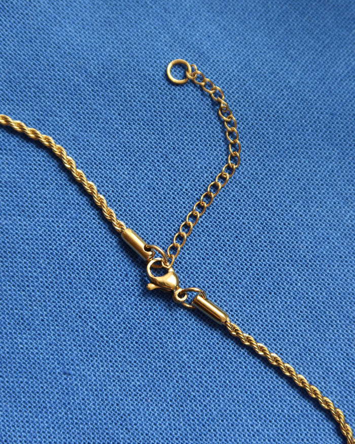 Rope chain with lobster clasp and extender