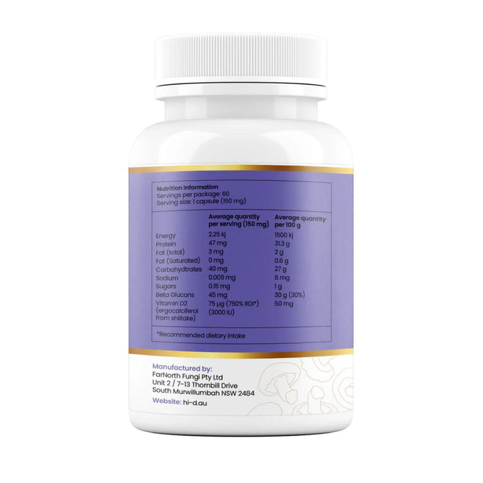Hi-D Natural Vitamin D 3000 IU 60 Caps