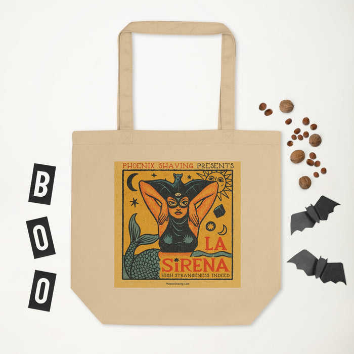 La Sirena Organic Eco Tote Bag | Ditch the plastic. Carry the legend. Live the myth. - Phoenix Artisan Accoutrements