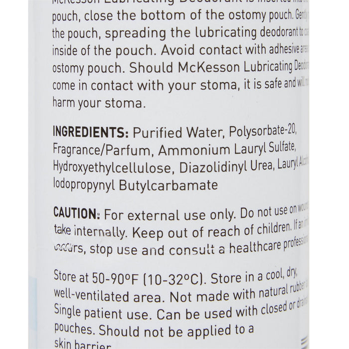 McKesson Lubricating Ostomy Appliance Deodorant, 8-ounce squeeze bottle