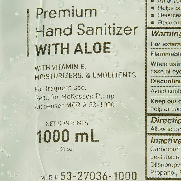 McKesson Premium Hand Sanitizer Gel with Aloe, 1000 mL