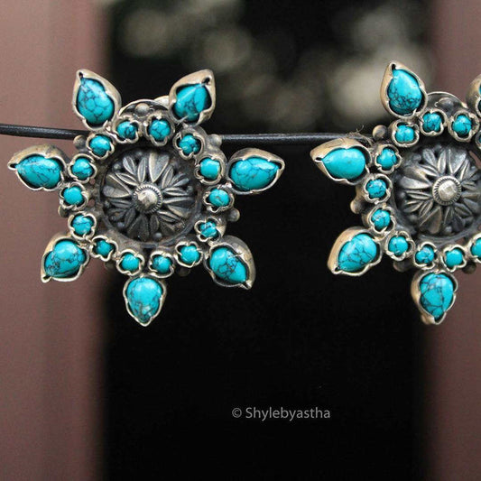 Moh Turquoise Studs