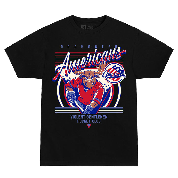 Hockey Moose Premium Tee - Black - Men's T-Shirts - Violent Gentlemen Hockey Lifestyle | Built by Fans for Fans | Perfect Gift for hockey fan or hockey players that live in the hockey culture