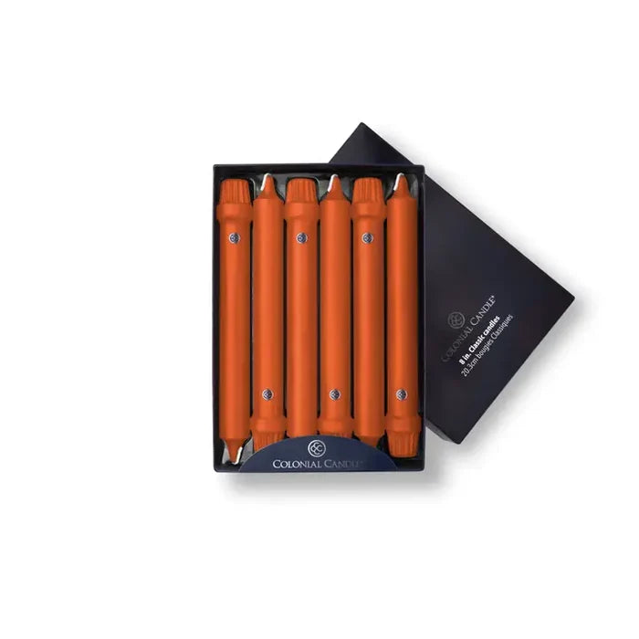 Pumpkin Unscented Taper 8" Taper