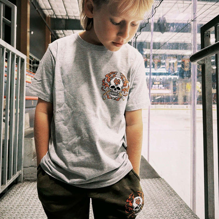 Hockey Rager Kids Sweatpants - - Kid's Fleece Bottoms - Violent Gentlemen Hockey Lifestyle | Built by Fans for Fans | Perfect Gift for hockey fan or hockey players that live in the hockey culture