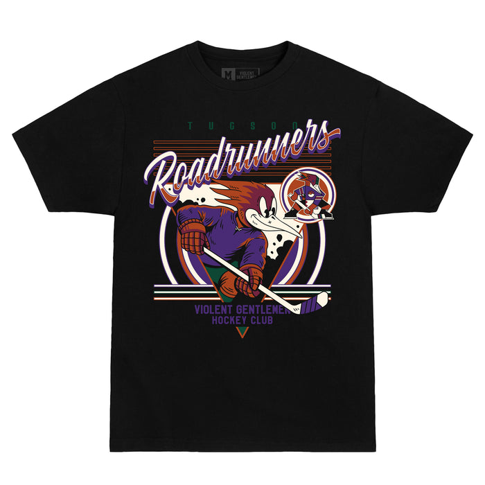 Hockey Rowdy Premium Tee - Black - Men's T-Shirts - Violent Gentlemen Hockey Lifestyle | Built by Fans for Fans | Perfect Gift for hockey fan or hockey players that live in the hockey culture
