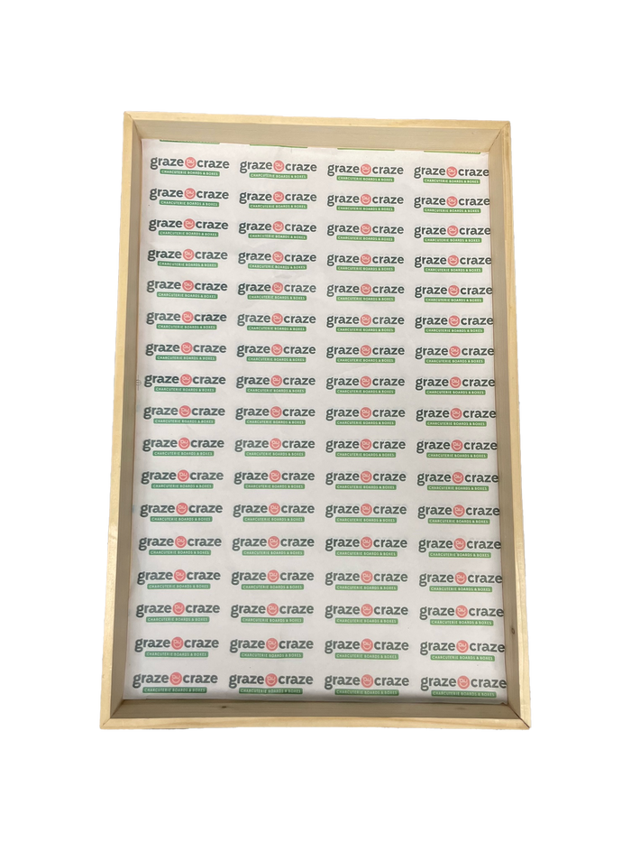 Small 12"x16" Solid Wood Tray (Graze Craze)