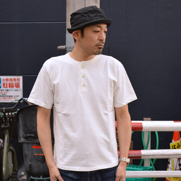 STUDIO D'ARTISAN "8213" Loopwheeled Henley Neck Pack T-Shirt