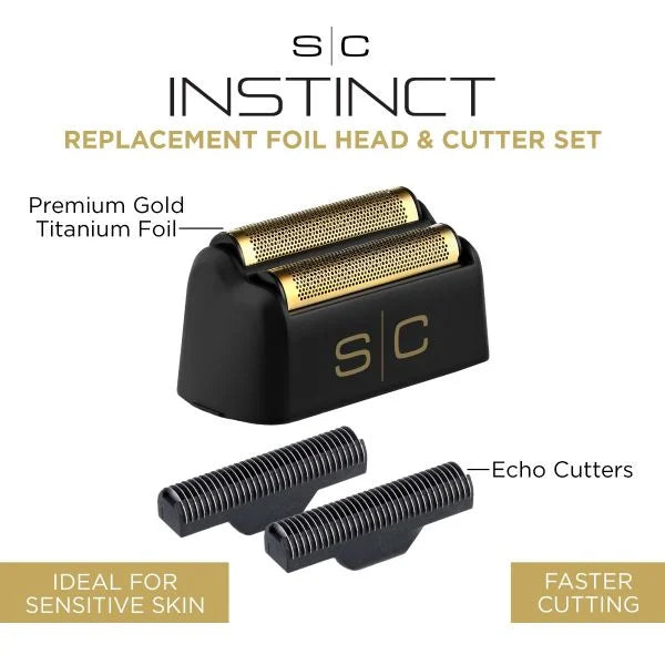 Stylecraft Gold Titanium Foil and Echo Cutters for the Instinct Foil Shaver