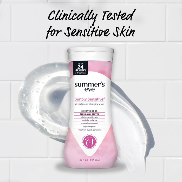 Summer's Eve Simply Sensitive pH-Balanced Cleansing Wash, 9 fl oz - 04160887049-Single - LL Medico