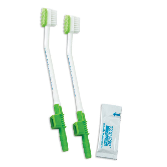 Toothette Suction Toothbrush Kit with Antiseptic Oral Rinse and Mouth Moisturizer