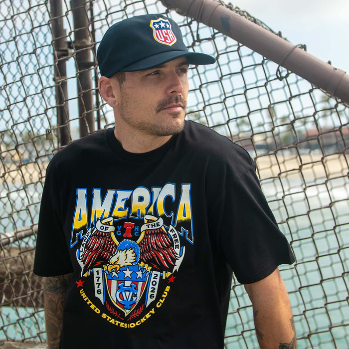 Hockey USA 250 Premium Tee - - Men's T-Shirts - Violent Gentlemen Hockey Lifestyle | Built by Fans for Fans | Perfect Gift for hockey fan or hockey players that live in the hockey culture