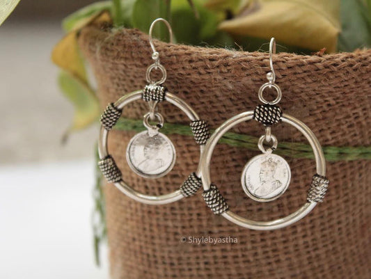 Victorian Coin Hook Earrings