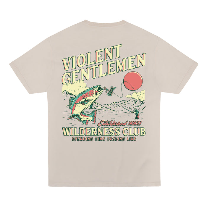 Hockey Wilderness Garment Dye Tee - - Men's T-Shirts - Violent Gentlemen Hockey Lifestyle | Built by Fans for Fans | Perfect Gift for hockey fan or hockey players that live in the hockey culture
